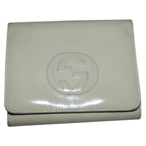 Gucci Ivory Patent Leather Tom Ford Era Tri Fold Wallet - Picture 1 of 10